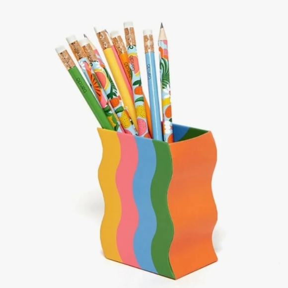 Ban.do Decorate Your Desk Set Colorful Cubicle Decor Citrus Fruit Rainbow Stripe - Picture 5 of 8